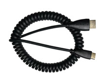 1PCS SLR camera monitor spring cable MINI MICRO HDMI to HDMI video 4K cable new