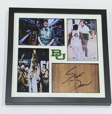 SCOTT DREW SIGNED 12X12 FRAMED FLOORBOARD COLLAGE BAYLOR BEARS 21 CHAMPS PSA COA