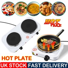 Electric White Hobs Cooker Stove Hot Plate Portable Burner Stove Kitchen UK