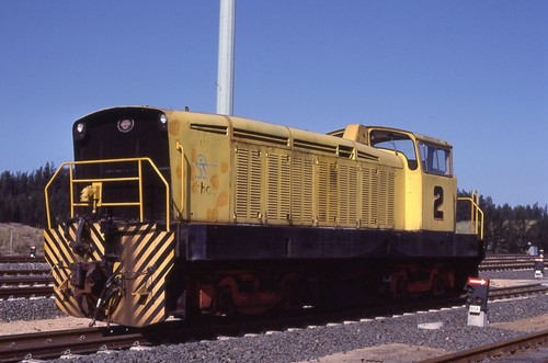 MS Orig Slide RBCT Richards Bay Coal Terminal Ry Endcab Switcher #2 South Africa