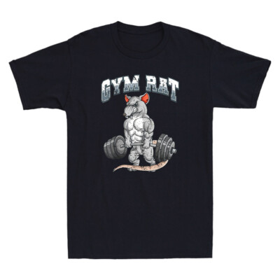 Gym Rat Funny Rat Deadlift Fitness Gym Bodybuilding Meme Novelty Men's  T-Shirt
