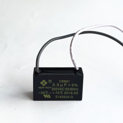 CBB61  3.5mfd 3.5uf 3.5uf 250V VAC  Ceiling Fan Capacitor 2 WIRES US STOCK