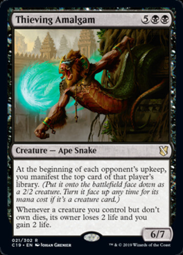x1 Thieving Amalgam R MTG Commander 2019 M/NM, English