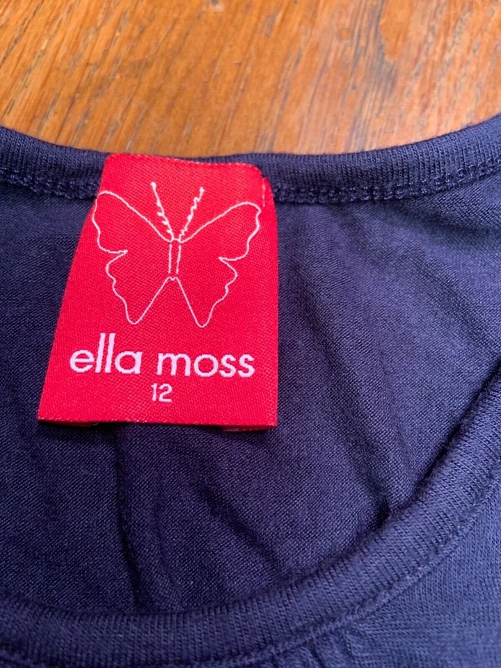 VESTIDO LISTRADO AZUL BRANCO AQUA ELLA MOSS MENINAS/TWEEN TAMANHO 12 MALHA RAYON - Imagem 3 de 4