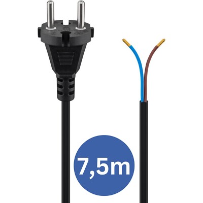 Goobay 58913 Strom Anschlusskabel schwarz 7.5m online kaufen | eBay 