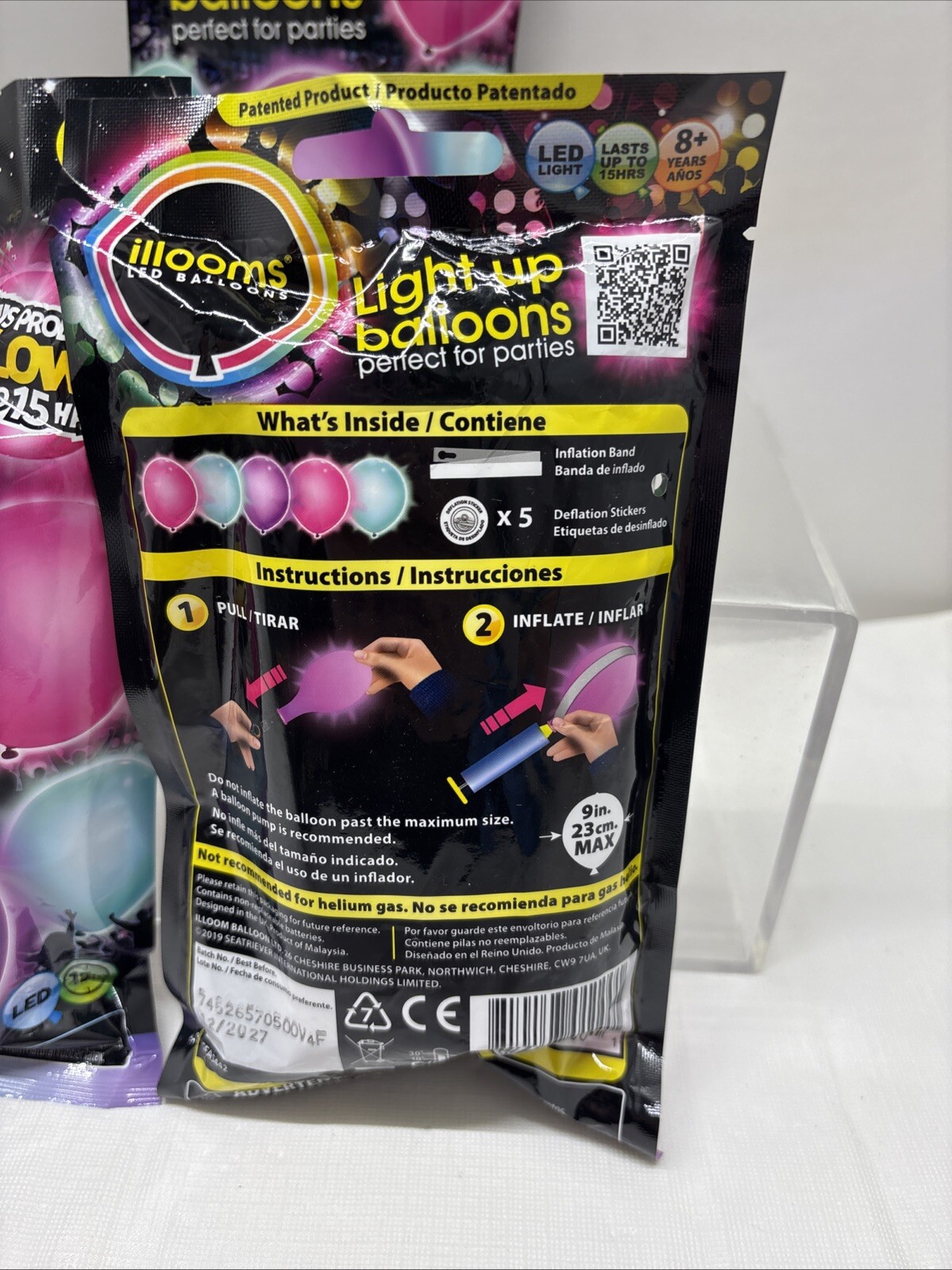 15 X Illooms LED Light Up Party Balloons 9 Inches MIXED COLORS (B49