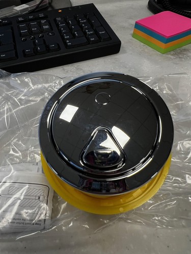 Thomas Dudley 73.5mm Round Vantage Toilet Dual Flush Push Button Chrome CPB - Picture 1 of 6