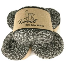 Alpaca Wool Skeins 100 Baby Alpaca Yarn Lot -5 Sport Weight Mulinex Brown LEI78