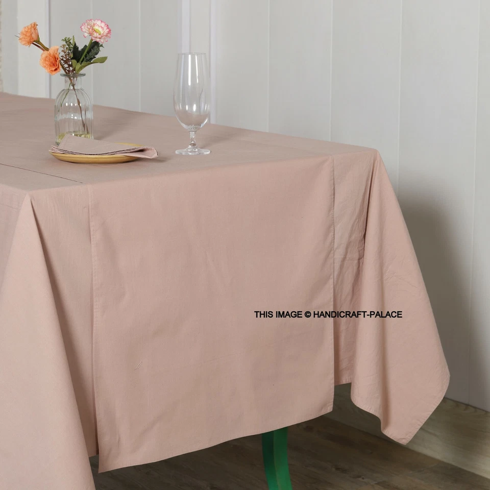 Vintage Cotton Linen Tablecloth Rectangle Table Cloth Cover Dining Party Decor - Image 4 of 4