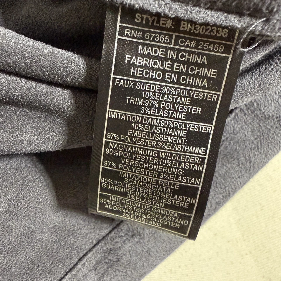 BB Dakota размер средний "Wade" куртка искусственной веганской замши грозы сланец синий - Изображение 4 из 4