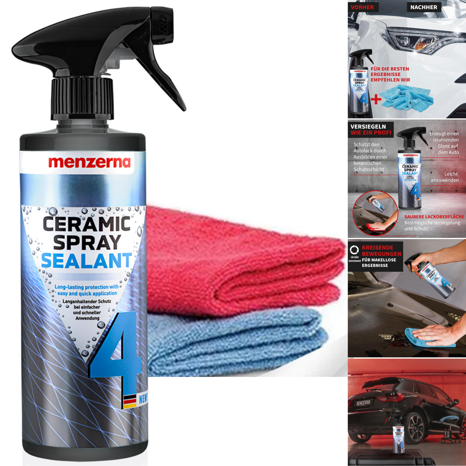 Menzerna Ceramic Spray Sealant Universal Ceramic Protection Spray Can 500ml+2 CL