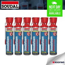 6x Soudal SOUDAFOAM Window & Door Expanding Foam Genius Gun - 600ml