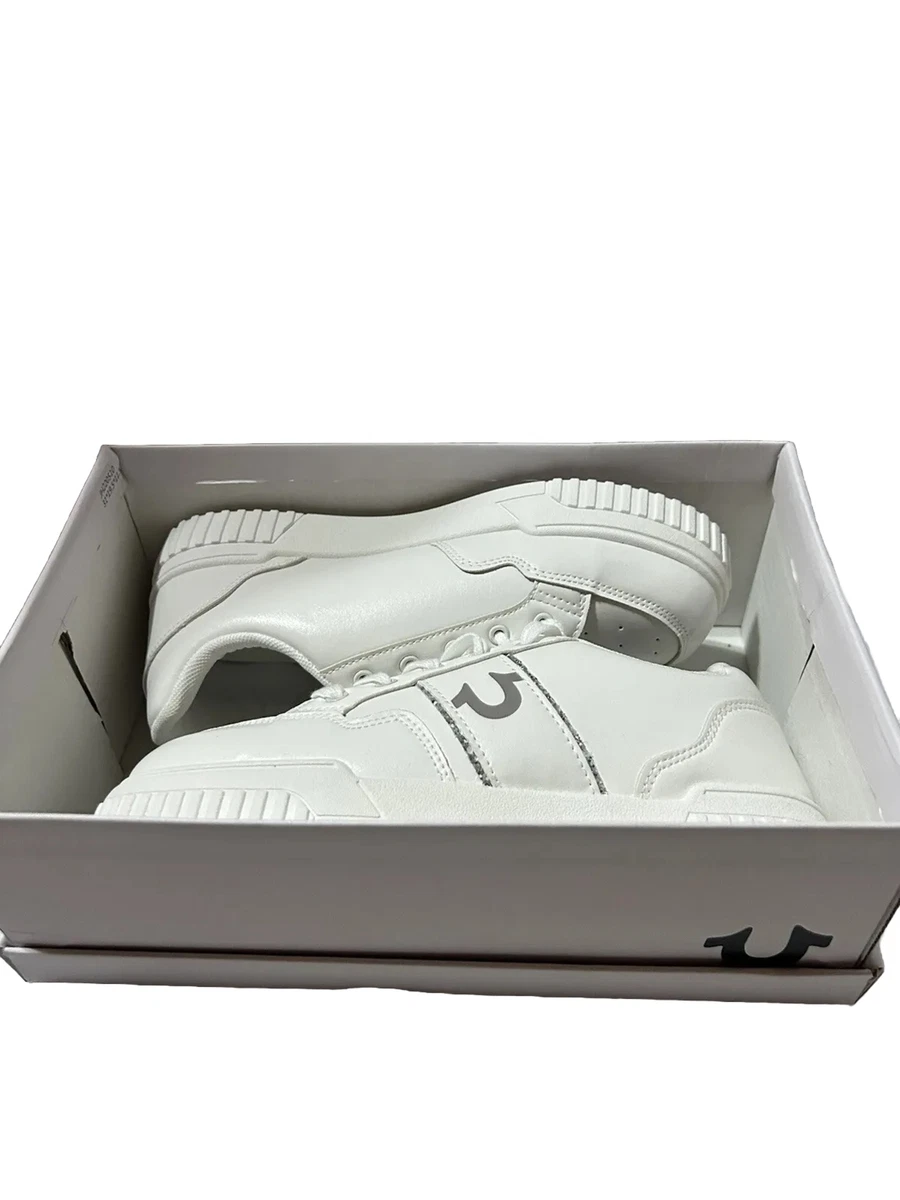 True Religion Sarahi Sneakers Womens Size 7.5 Shoes New In Box Sparkle White