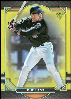 2022 Topps Triple Threads MIKE PIAZZA #87 Mets Dodgers CITRINE Yellow 16/75 HOF