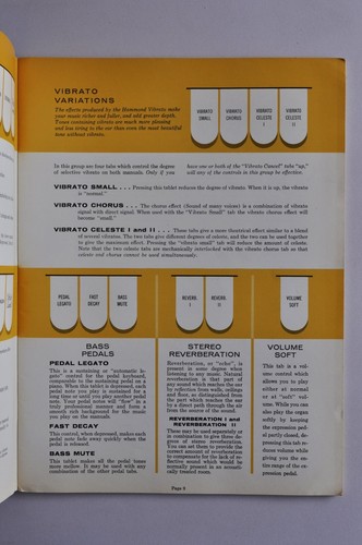 Book / Sheet Music Hammond Model M-100 Series Spinet Organ Owner's Playing Guide - Picture 5 of 9