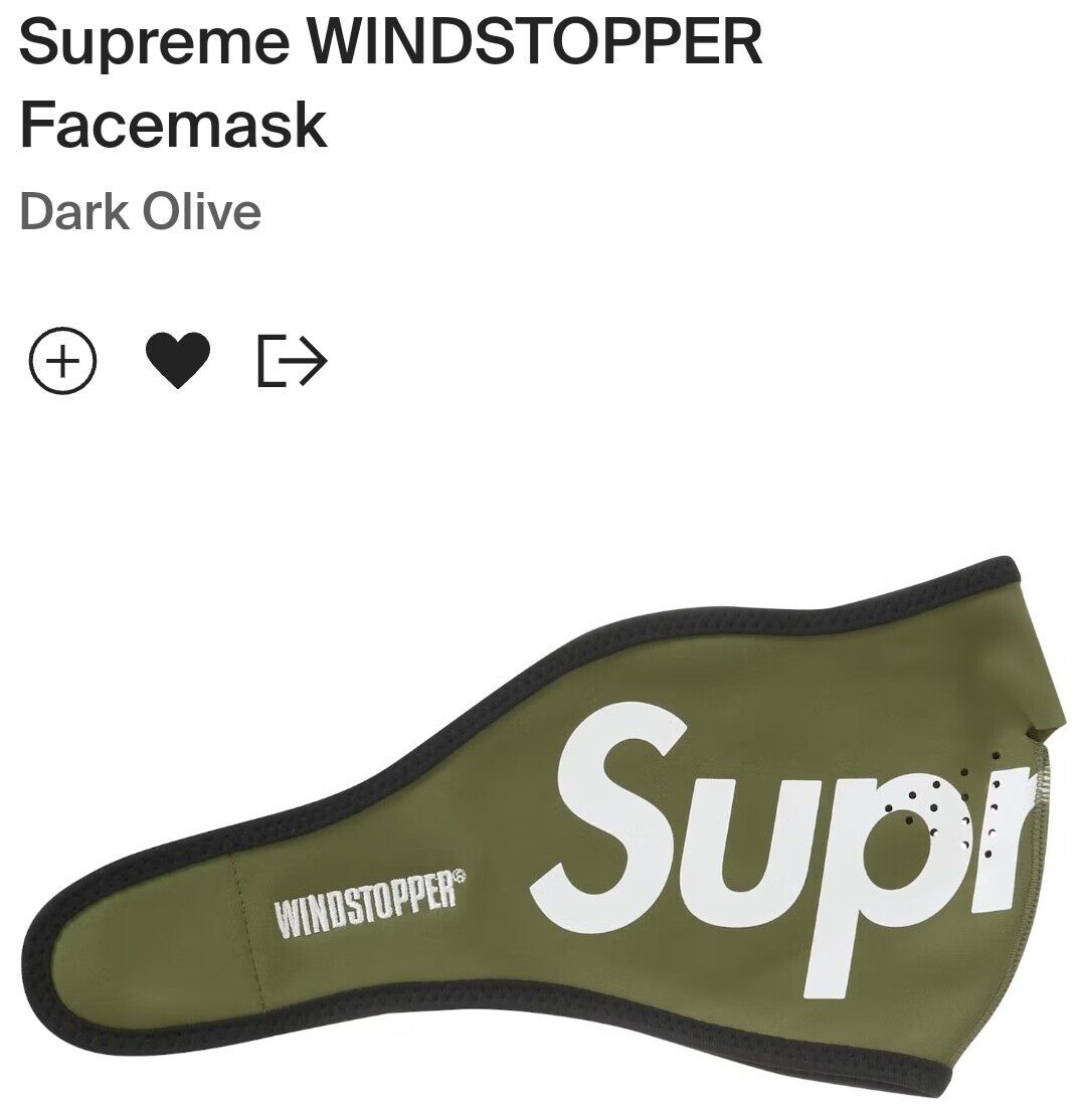 Supreme® Windstopper Face Mask (^New)