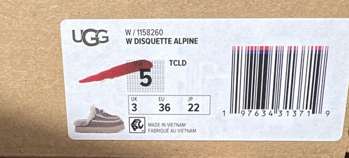 UGG DISQUETTE ALPINE WOMEN SLIPPERS SUEDE THUNDER CLOUD US 5 /UK 3 /EU 36 /JP 22 - Picture 6 of 6