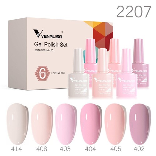 7.5ml 6/12Pcs/Set Gel Nail Polish Set Kit UV LED Nail Art Gel Jelly Varnish Gel - Picture 55 of 56
