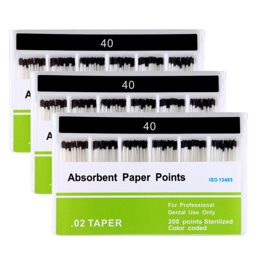 Dental Endo Absorbent Paper Points Color Coded Taper 02/.04/.06 #15-40 - Picture 56 of 56