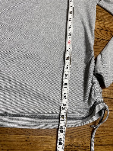Lucy Womens Top Long Sleeve Ruched Side Tie Mesh Back Thumbholes Size Small? - Picture 6 of 10