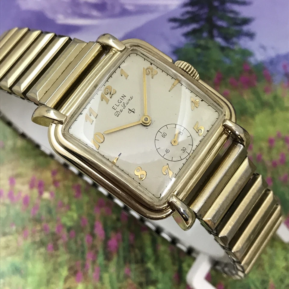 ELGIN De Luxe vintage años 50’s Man’s cuerda manual, totalmente reparado y GARANTÍA Foto 2 de 4