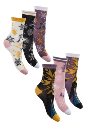 Frozen - Die Eiskönigin Kinder Mädchen Socken 6 Paar Strümpfe Paket Set