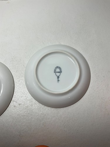 Juego de tazas/platillos espresso de porcelana vintage Mid Century Lagardo Tackett Schmid - Imagen 11 de 11