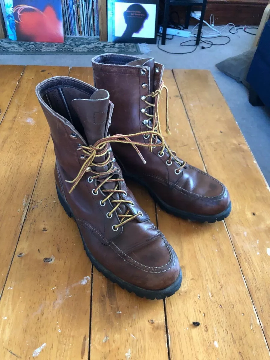 Vintage 1970s Size 7c Red Wing 877 Irish Setter 8-Inch Classic Moc toe Boots