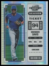 2023 Panini Chronicles #4 Brennen Davis Contenders Optic Blue Velocity #/99