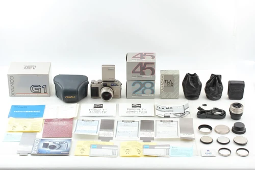 [Top MINT] Contax G1 Rangefinder 35mm Camera w/Lens 28mm 45mm TLA140 from JAPAN