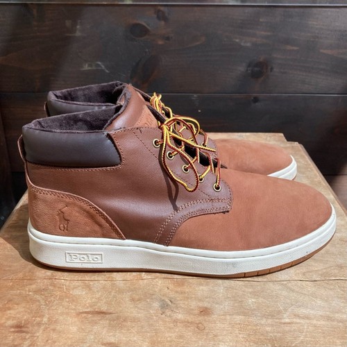 Polo Ralph Lauren Boot Men's size 12 /. UK 11 Pony Nubuck Sneaker Construction - Picture 3 of 9