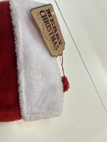 Christmas Stocking Faux Fur Trim Red And White 16 Inch - Picture 5 of 6