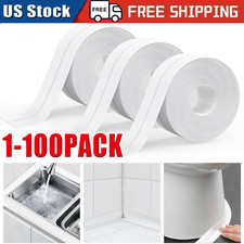 10.5FT PVC Self Adhesive Caulk Sealing Strip Tape For Kitchen Wall Sink Toilet