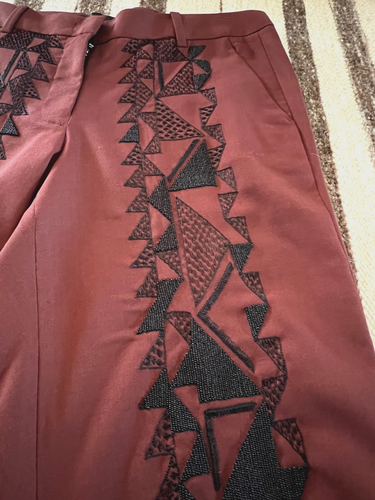A.L.C. Beaded Bermuda Wool Shorts Size 6 - Picture 6 of 8