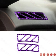 For Chevrolet Camaro 2010-15 Purple Carbon Fiber Dashboard Air Outlet Panel Trim