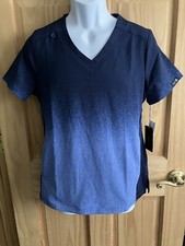 Koi Basics Women  s S Cali Ombr  V-Neck Short Sleeve Scrub Top NWT