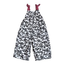 Open Edit Girl  s Size 5 Black  White Wide Leg Jumpsuit Sleeveless Cotton