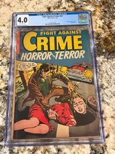 Fight Against Crime #20 CGC 4.0 Classic Decapitation Pre-Code Horror Cover GRAIL