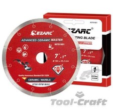 EZARC Tile Cutting Diamond Disc Blade Tile Cutter 180mm 7inch bore 25.4 Wet Cut