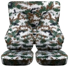 Front And Rear Car Seat Covers Fits Jeep Wrangler Yj-tj-lj 1985-2006 Camouflage