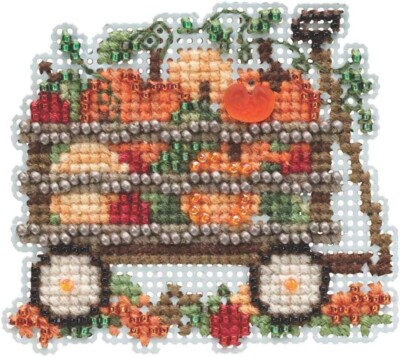 Mill Hill 2019 Autumn Harvest Beaded Cross Stitch Kit ~ Harvest Wagon ~
