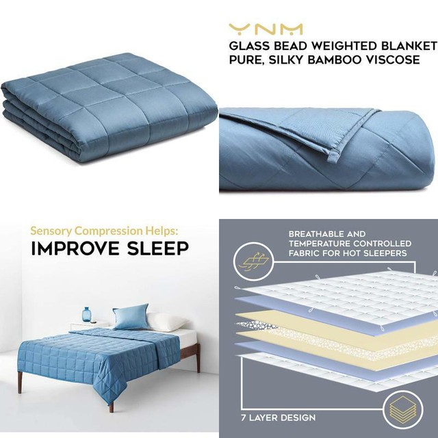 Ynm Bamboo Weighted Blanket — 100% Natural Bamboo Viscose Oeko-Tex