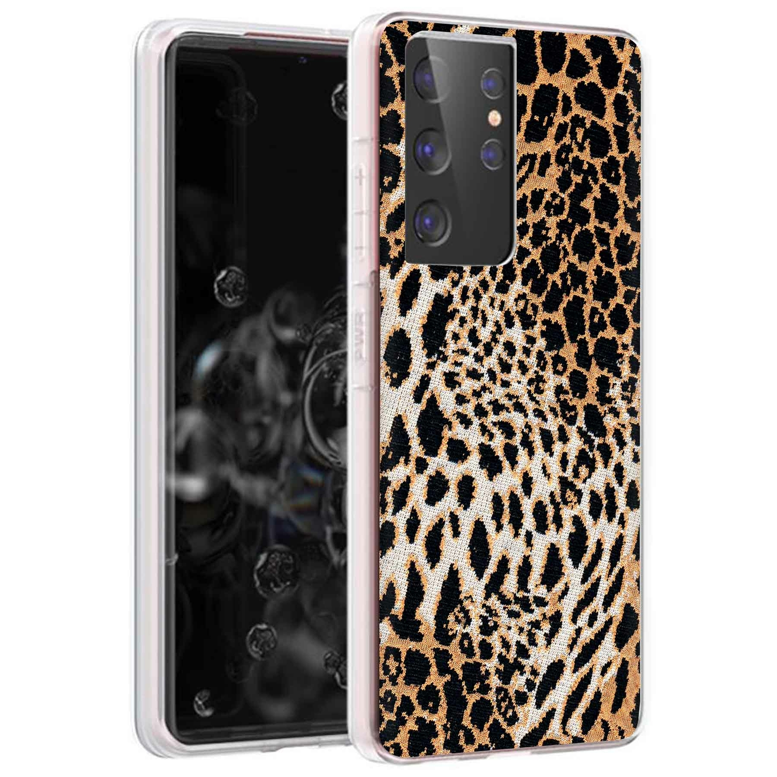 Leopard Print Phone Case for Samsung Galaxy S21 Ultra 5G Only-image