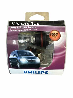Philips VIsion Plus 9007 VP S2 Two Bulbs Head Light Dual Beam Replace Lamp