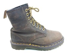 Dr. Martens Air Wair 1460 8 Eye Brown Leather Made In England Boots Sz 4 EUC
