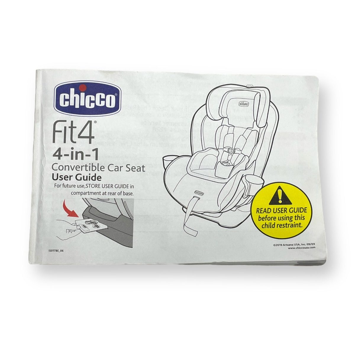 Chicco Fit4 4-in-1 Convertible Car Seat USER GUIDE ONLY