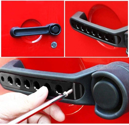 Aluminum Door Grab Handle Inserts Cover Trim for Jeep Wrangler JK 2007-2018 - Bild 16 von 46