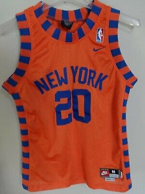 ثلاجة فالكون New York Knicks #20 Allan Houston Orange Swingman Throwback Jersey ثلاجة فالكون