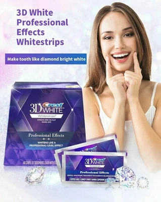 1 boîte de bandes de blanchiment des dents Crest3D (20 sachets 40 bandes) - Photo 1/4