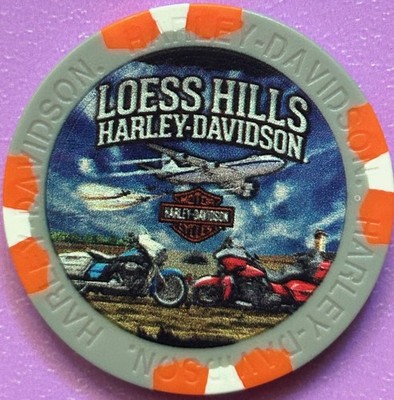 Harley Davidson Wide Print Poker Chip Loess Hills HD in Pacific Junction, Iowa